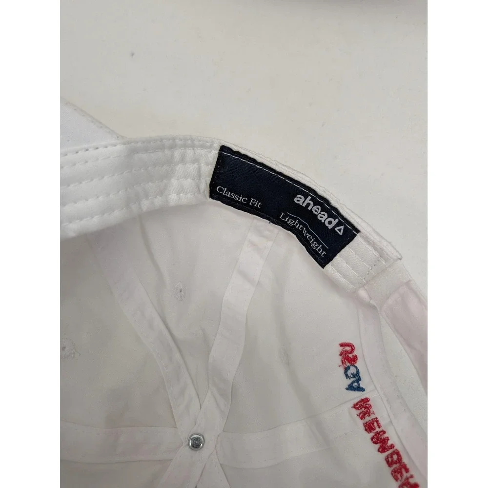 Ahead Hat Cap Strap Back One Size White 123rd US Open Embroidered Mens
